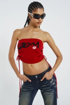 Jaded London Knitwear*2 In 1 Sexy Boob Tube