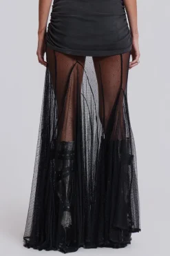 Jaded London Maxi Skirts*Abyss Mesh Maxi Skirt