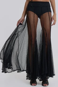 Jaded London Maxi Skirts*Abyss Mesh Maxi Skirt