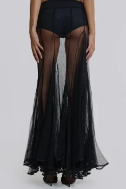 Jaded London Maxi Skirts*Abyss Mesh Maxi Skirt