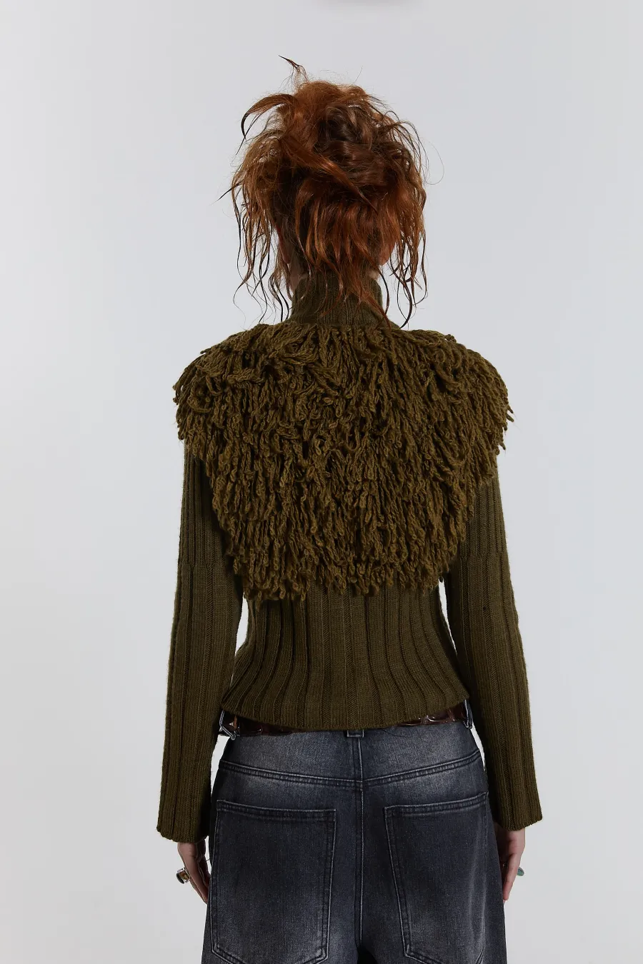 Jaded London Knitwear*Alder Loop Knit Zip Up Jacket