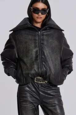 Jaded London *Alloy Vegan Leather Bomber Jacket