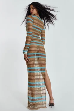 Jaded London Beach Dress*Allure Stripe Knitted Maxi Dress
