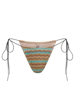 Jaded London Bikini Bottoms*Allure Striped Knit Micro Bikini Bottoms