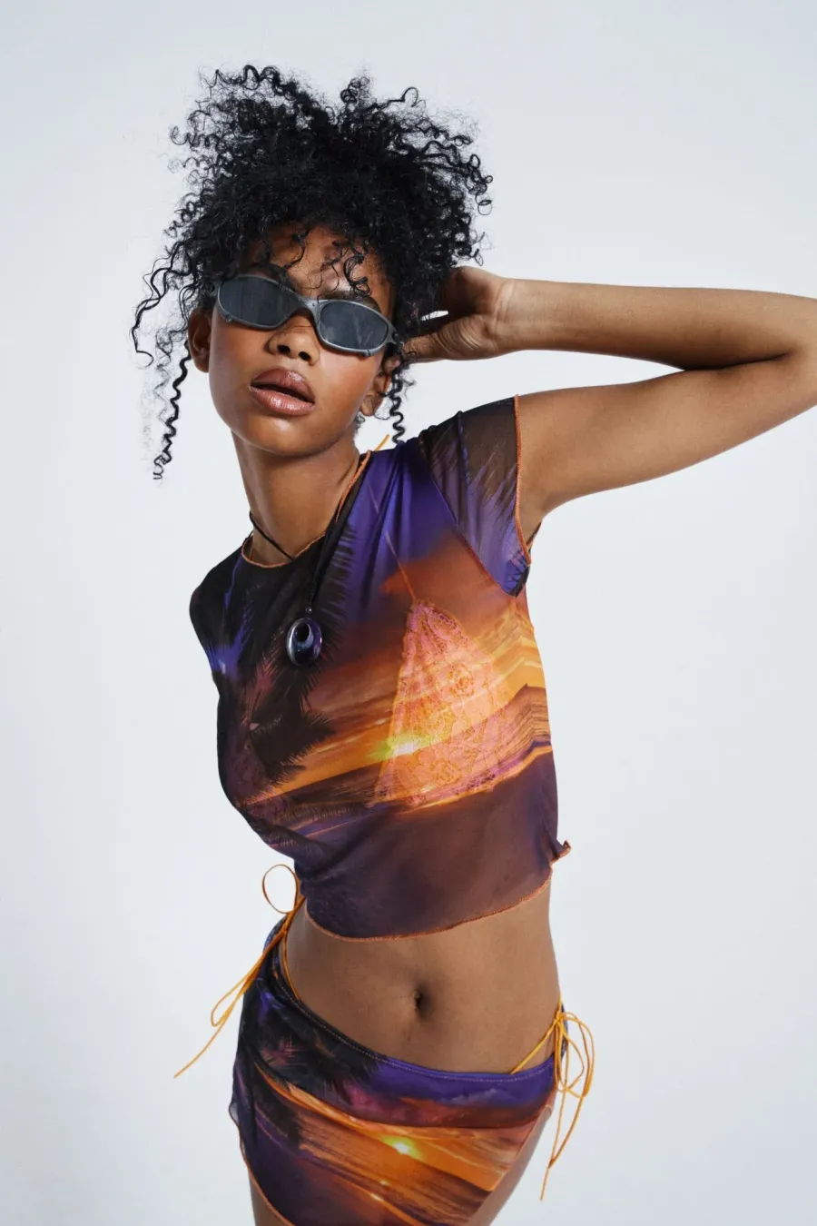 Jaded London Mini Skirts*Aloha Cove Mesh Mini Skirt
