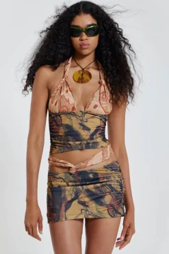 Jaded London *Ammos Knotted Halterneck Top