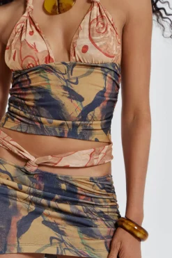Jaded London *Ammos Knotted Halterneck Top