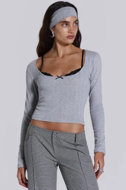 Jaded London Knitwear*Anna Bra Long Sleeve Top