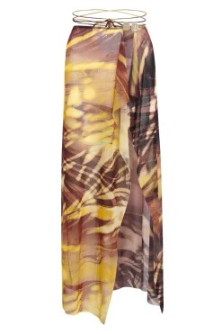 Jaded London Maxi Skirts*Aphrodite Wrap Around Mesh Maxi Skirt