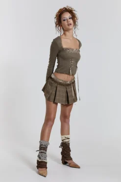 Jaded London Knitwear*Arabella Pointelle Bustier Top