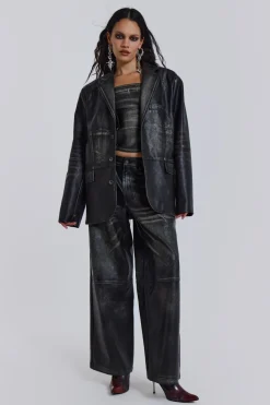 Jaded London *Ash Faux Leather Blazer