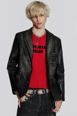 Jaded London *Ash Faux Leather Blazer