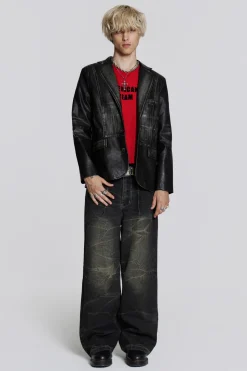 Jaded London *Ash Faux Leather Blazer