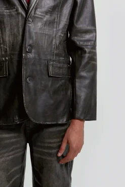 Jaded London *Ash Faux Leather Blazer