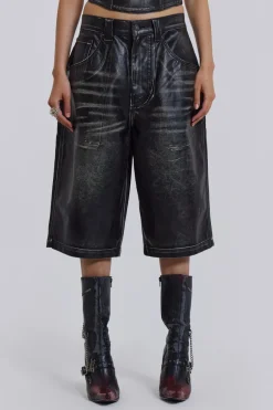 Jaded London *Ash Faux Leather Colossus Shorts