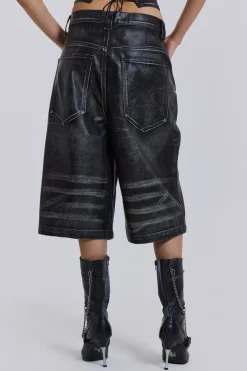Jaded London *Ash Faux Leather Colossus Shorts