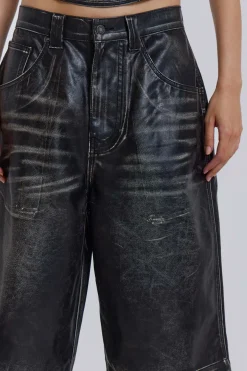 Jaded London *Ash Faux Leather Colossus Shorts