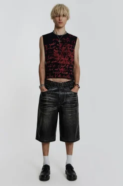 Jaded London Jorts & Shorts*Ash Faux Leather Colossus Shorts