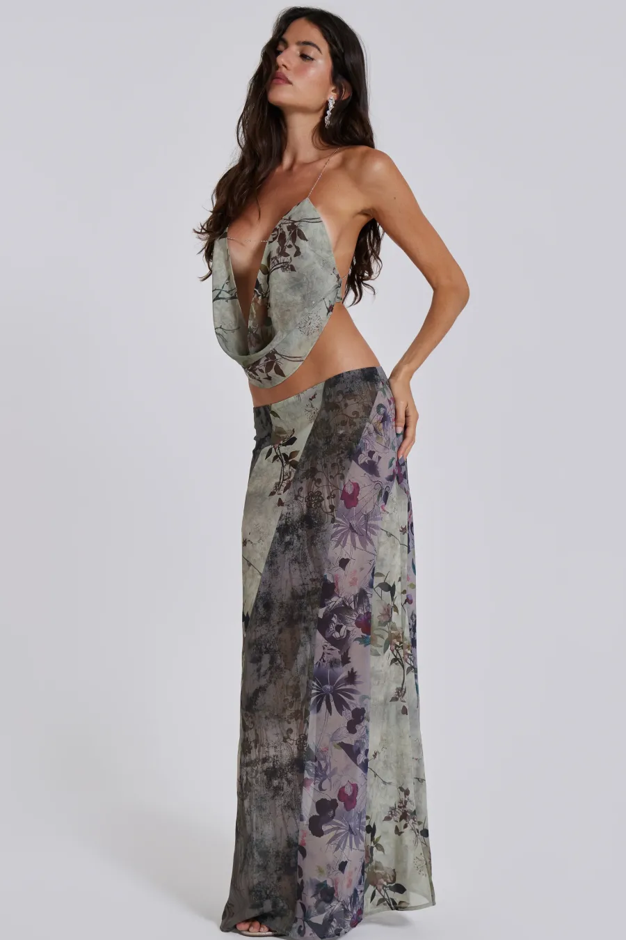 Jaded London *Asteria Panelled Maxi Skirt
