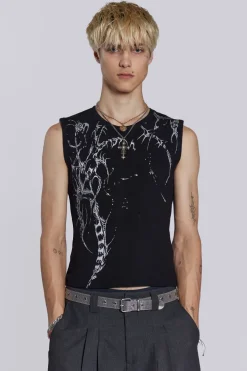 Jaded London Vests*Astora Rib Tank