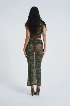 Jaded London *Astro Camo Mesh Baby Tee