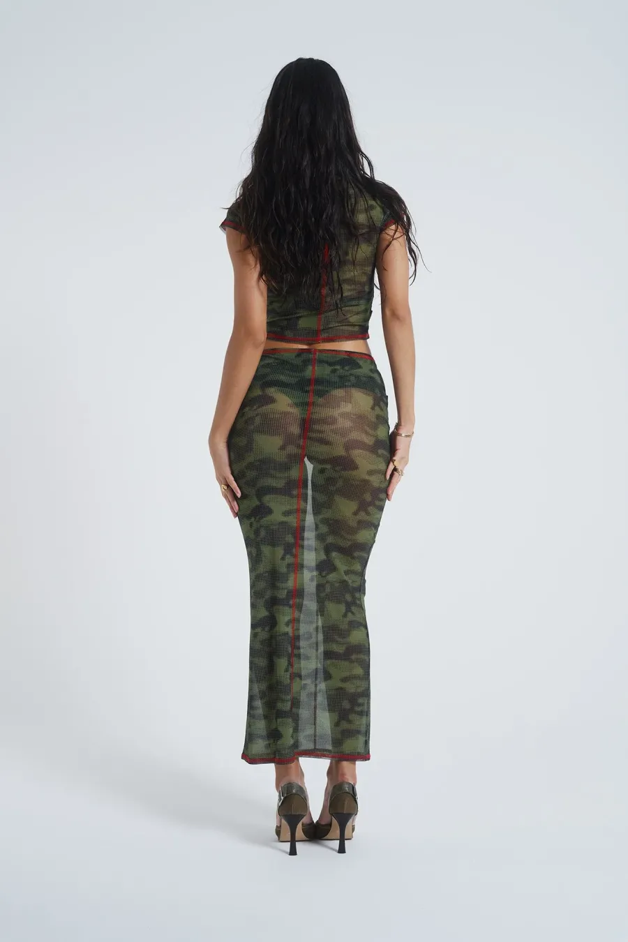 Jaded London *Astro Camo Mesh Baby Tee