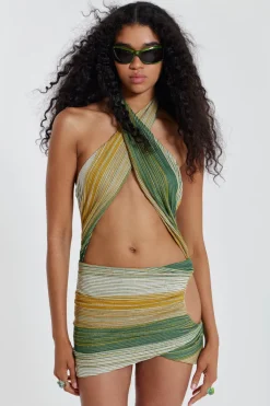 Jaded London Mini Dresses*Avani Halterneck Wrap Over Mini Dress