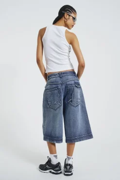 Jaded London Jeans*Axle Acid Wash Denim Jorts