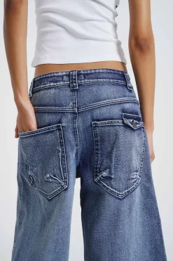 Jaded London Jeans*Axle Acid Wash Denim Jorts