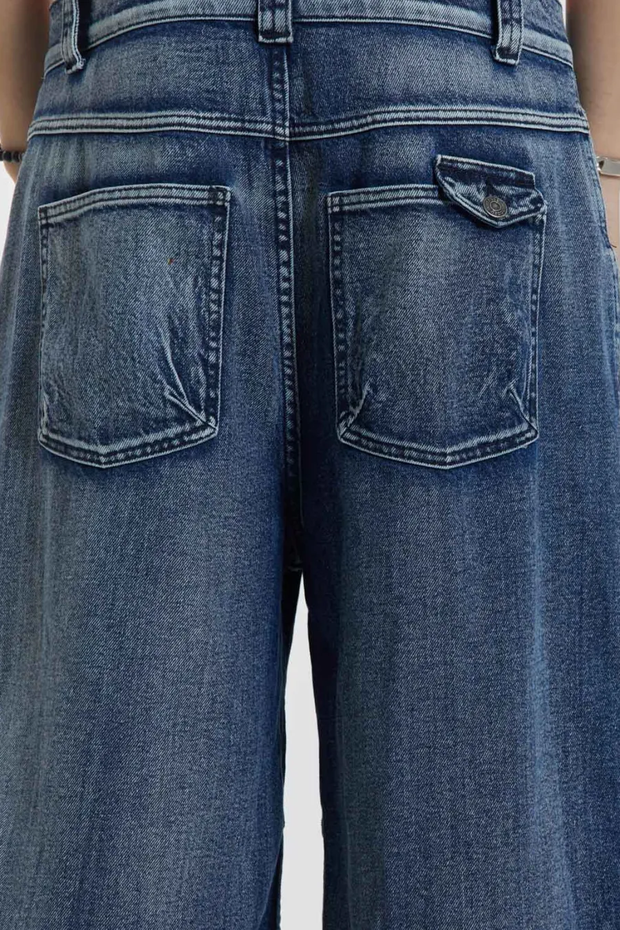 Jaded London Jorts & Shorts*Axle Acid Wash Denim Jorts