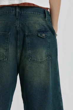 Jaded London Jorts & Shorts*Axle Sandblast Denim Jorts
