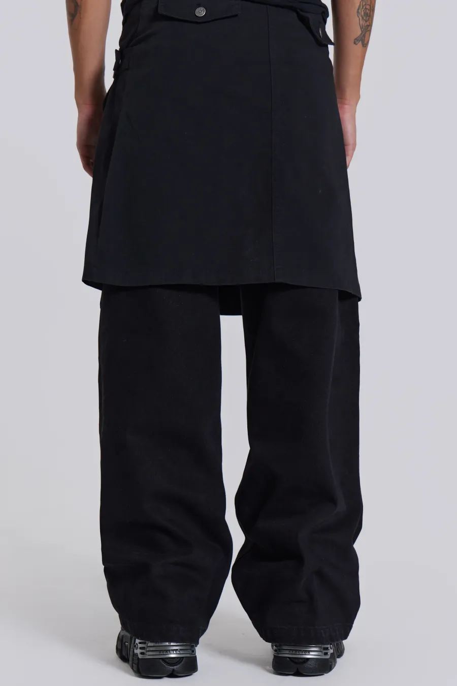 Jaded London Kilts*Black Anarcho Kilt