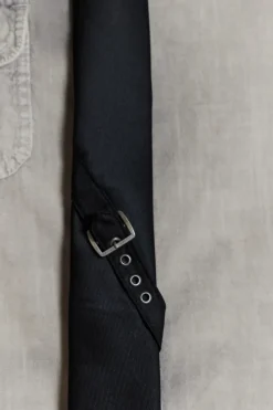 Jaded London *Black Buckle Tie