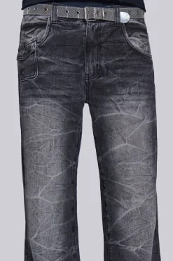Jaded London Bootcut Jeans*Black Crease Blaze Jean