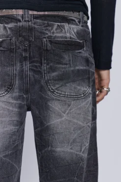 Jaded London Bootcut Jeans*Black Crease Blaze Jean