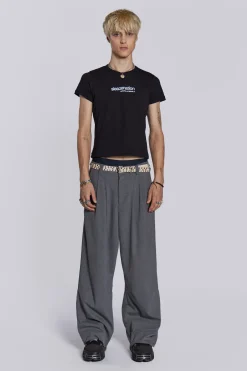 Jaded London T-Shirts*Black How Are You? Tee