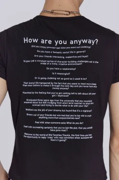 Jaded London T-Shirts*Black How Are You? Tee