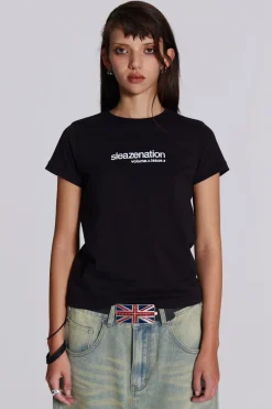 Jaded London T-Shirts*Black How Are You? Tee
