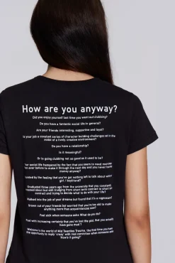 Jaded London T-Shirts*Black How Are You? Tee