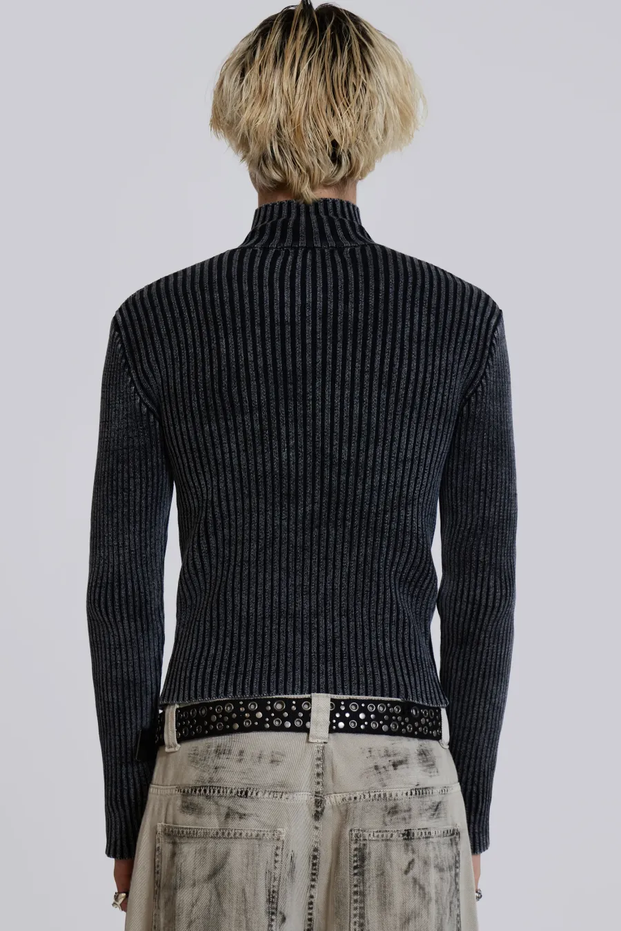 Jaded London *Black Lucid Knit Track Top