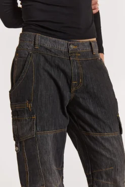 Jaded London Cargo Pants*Black Millennium Cargo Jeans