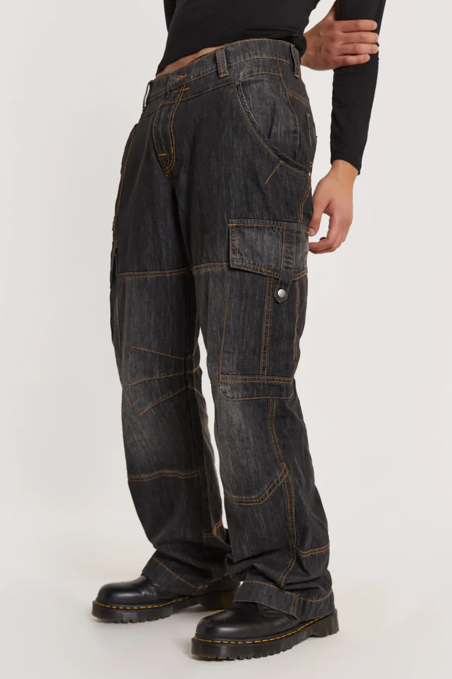 Jaded London Jeans*Black Millennium Cargo Jeans