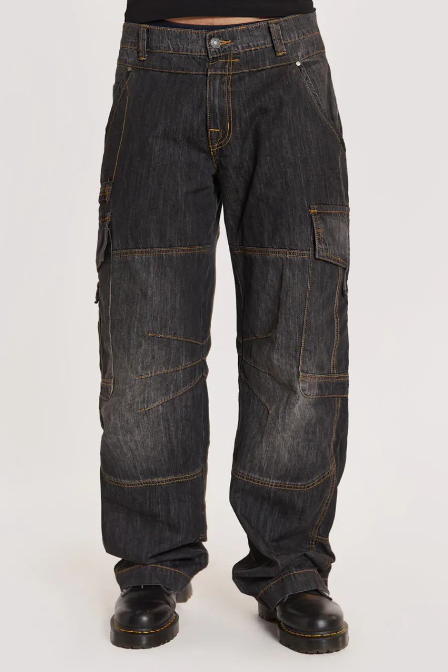 Jaded London Jeans*Black Millennium Cargo Jeans