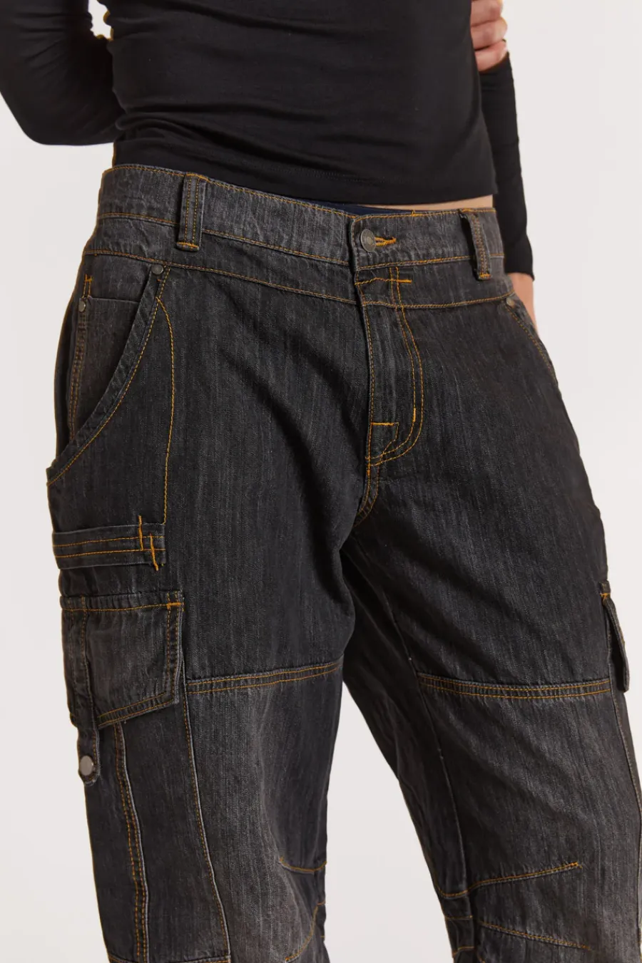 Jaded London Jeans*Black Millennium Cargo Jeans