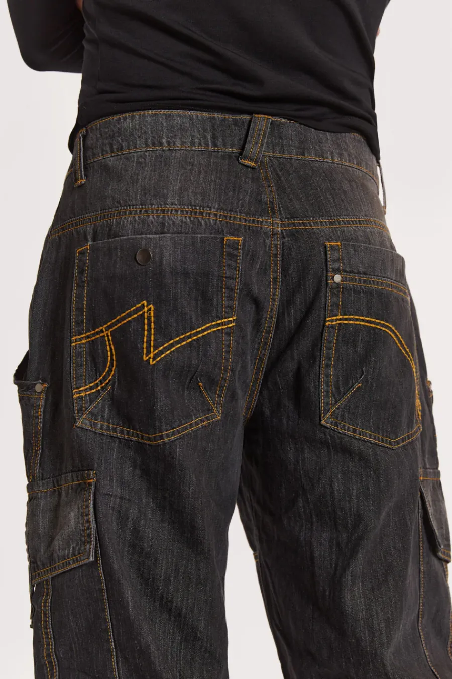 Jaded London Jeans*Black Millennium Cargo Jeans