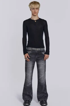 Jaded London T-Shirts*Black Mist Long Sleeve