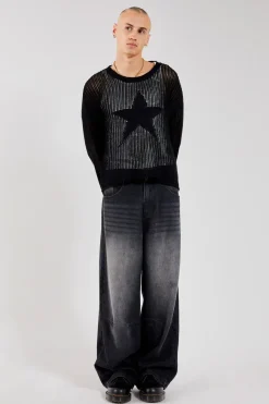 Jaded London Knitwear*Black Nebula Jumper