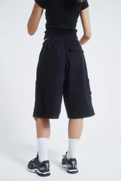 Jaded London Parachute Pants*Black Parachute Cargo Shorts