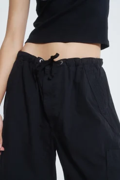 Jaded London Parachute Pants*Black Parachute Cargo Shorts