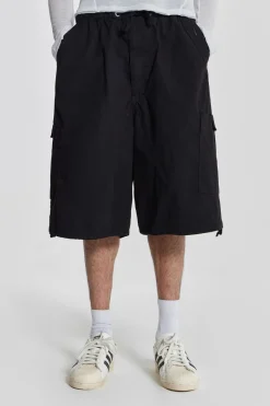 Jaded London Parachute Pants*Black Parachute Cargo Shorts